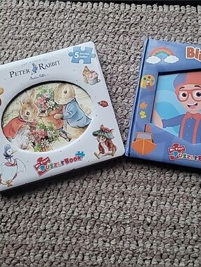 Peter Rabbit The World of Beatrix Potter & Blippi My First Puzzle Book Lot Of 2